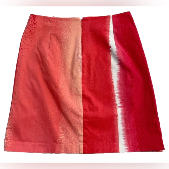 Tahari Women’s Pink Red Ombré Abstract Print Pencil Skirt Size A (S/4-6) Lined - Picture 5 of 11